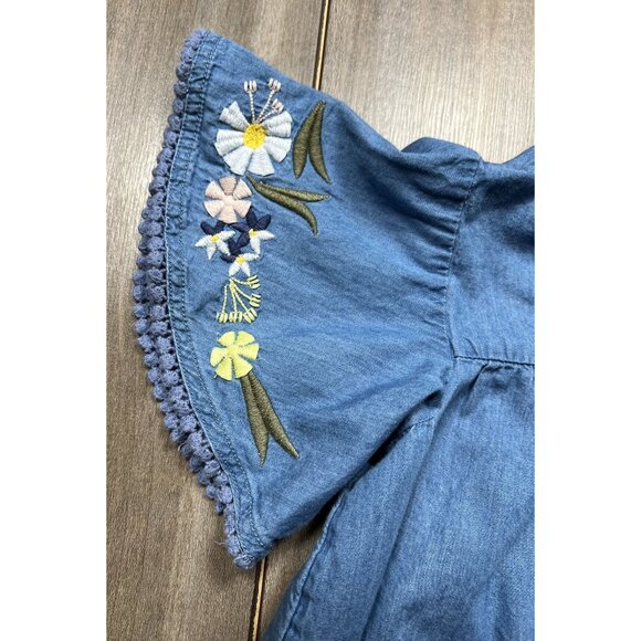 Gorgeous Embroidered Denim Swing Dress - Picture 8 of 8